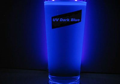 Свечение красителя UV Dark Blue