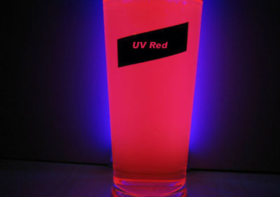 Свечение красителя UV Blood Red