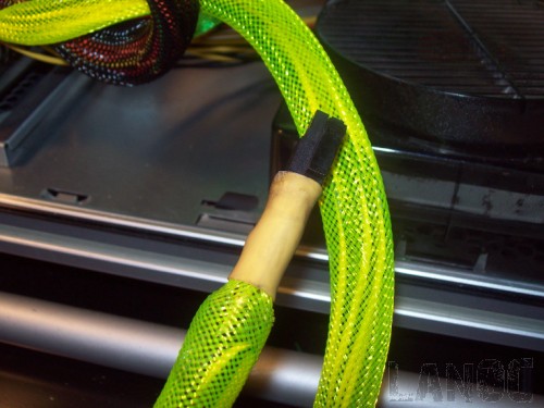 Пример кабеля с установленной оплеткой и термоусадкой